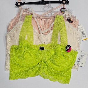 Rene Rofe Bralette Bundle of 3 Size Small
